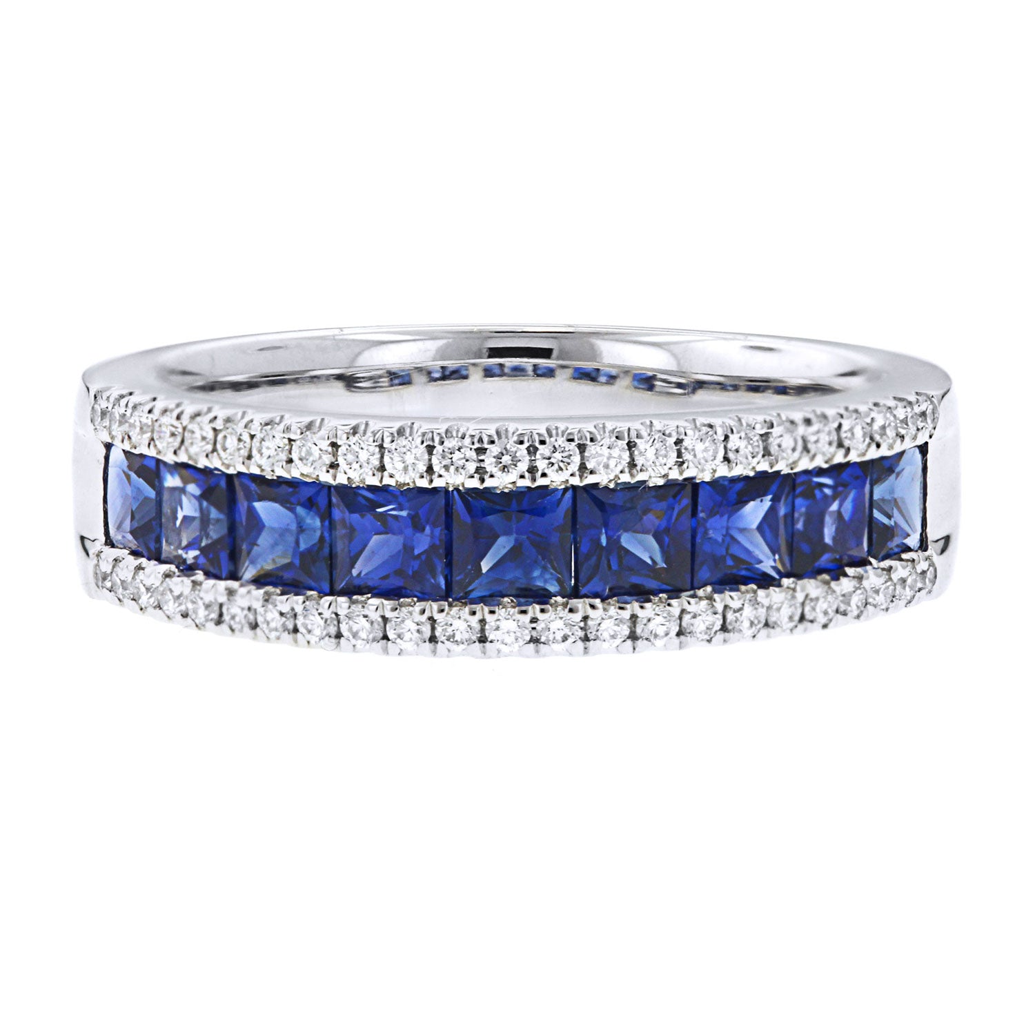 Spark Creations 18K Blue Sapphire and Diamond Ring