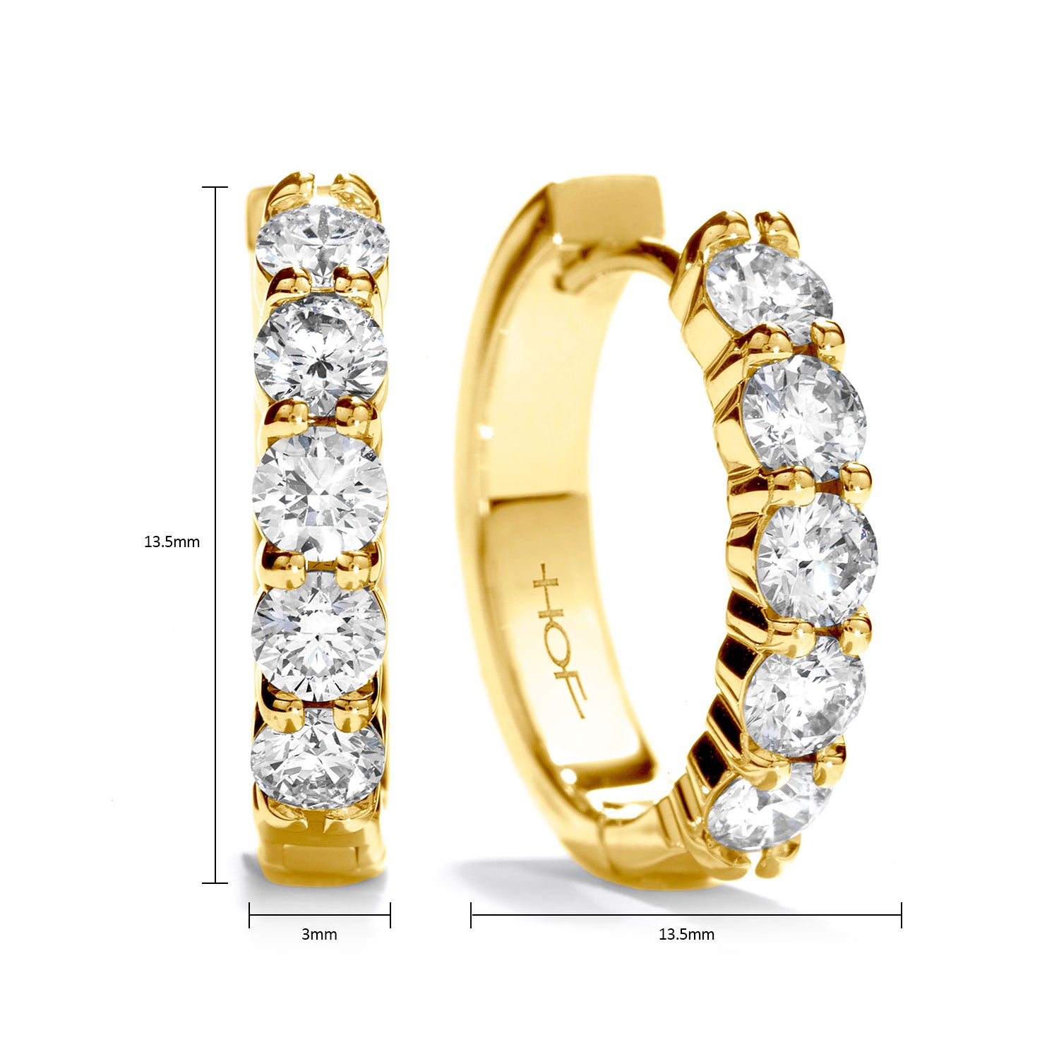 Hearts On Fire 18K Small Diamond Hoop Earrings - Mini