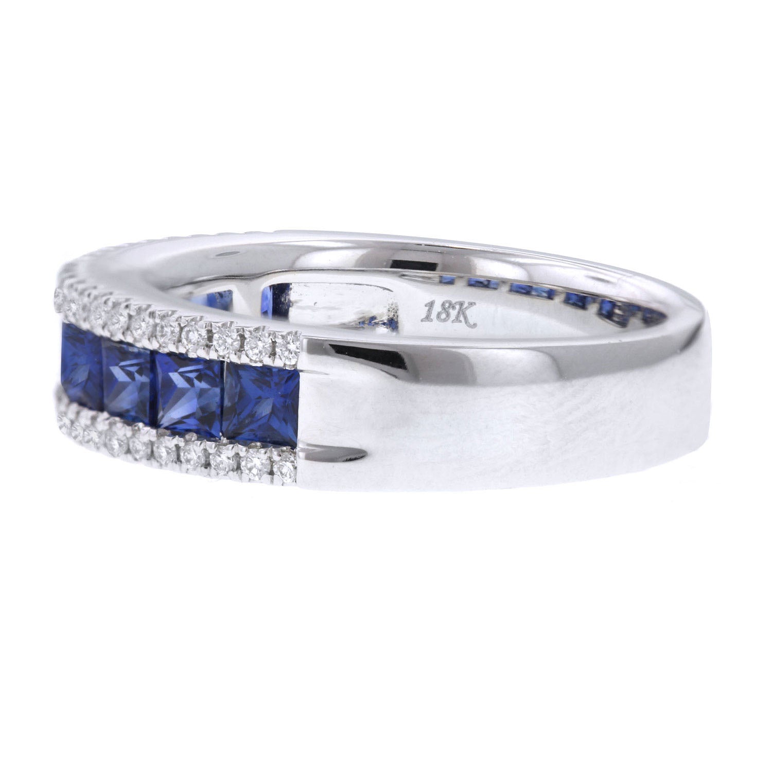 Spark Creations 18K Blue Sapphire and Diamond Ring