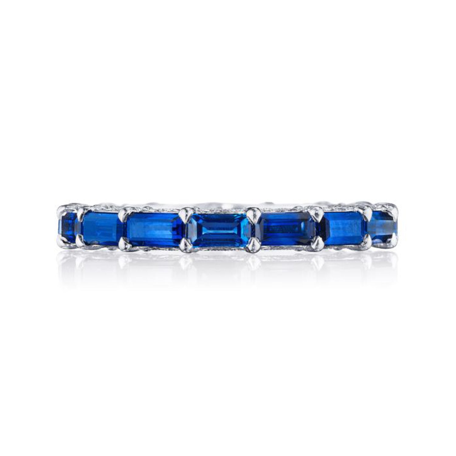 TACORI 18K RoyalT Emerald Cut Sapphire Eternity Band